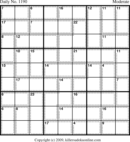 Killer Sudoku for 3/27/2009