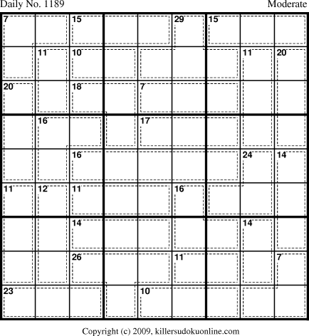 Killer Sudoku for 3/26/2009
