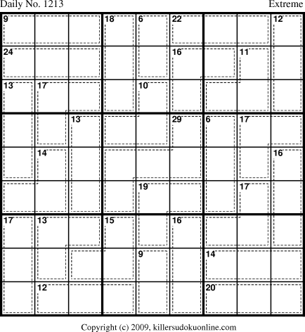 Killer Sudoku for 4/19/2009