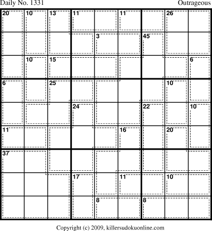 Killer Sudoku for 8/15/2009