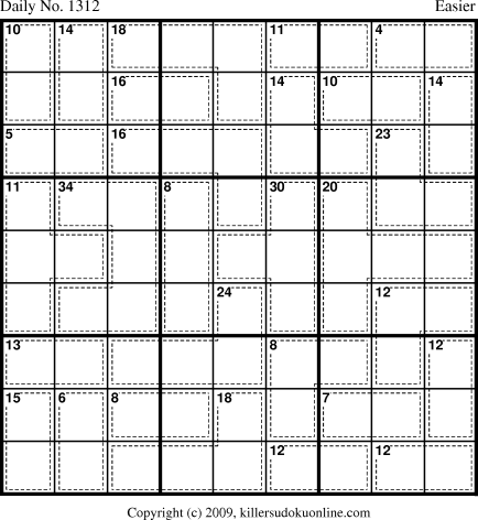 Killer Sudoku for 7/27/2009
