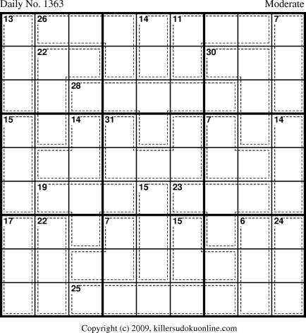 Killer Sudoku for 9/16/2009