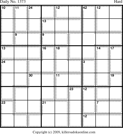 Killer Sudoku for 9/26/2009