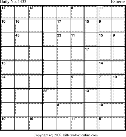 Killer Sudoku for 11/20/2009