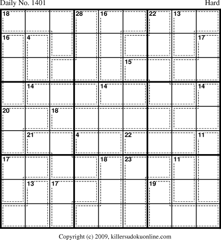 Killer Sudoku for 10/24/2009