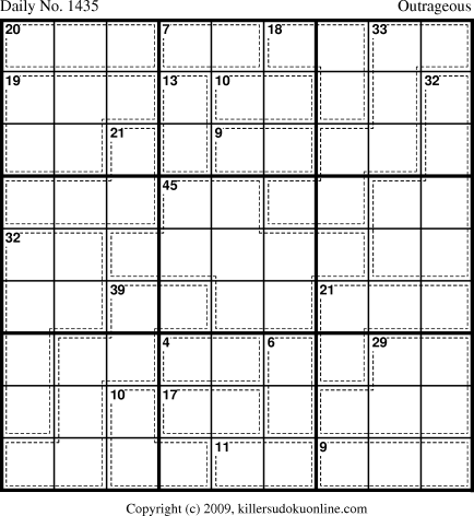 Killer Sudoku for 11/22/2009