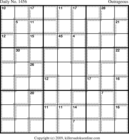 Killer Sudoku for 12/13/2009