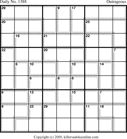 Killer Sudoku for 10/11/2009
