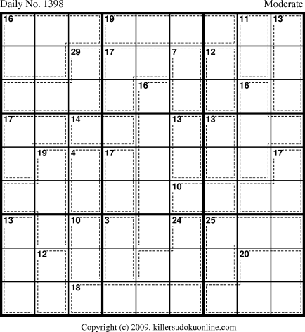 Killer Sudoku for 10/21/2009