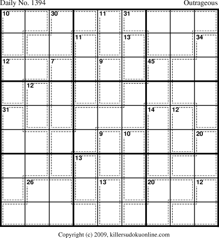 Killer Sudoku for 10/17/2009