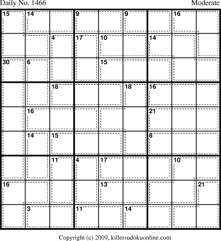 Killer Sudoku for 12/23/2009