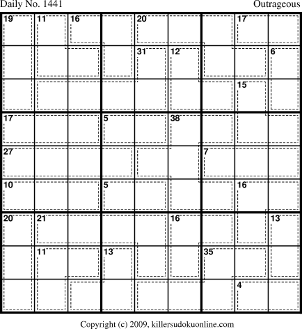 Killer Sudoku for 11/28/2009