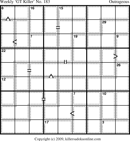 Killer Sudoku for 10/12/2009