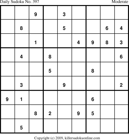 Killer Sudoku for 4/9/2009
