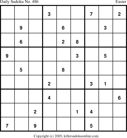 Killer Sudoku for 7/7/2009