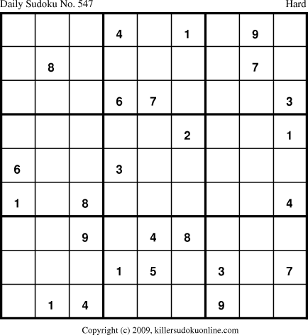 Killer Sudoku for 9/6/2009