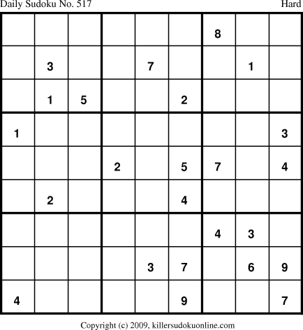 Killer Sudoku for 8/7/2009