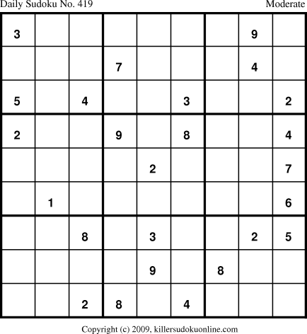 Killer Sudoku for 5/1/2009