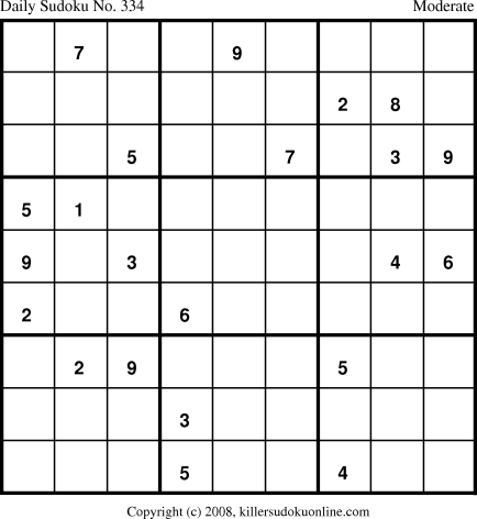 Killer Sudoku for 2/5/2009