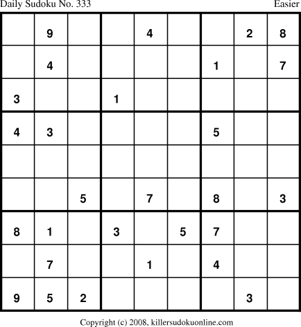 Killer Sudoku for 2/4/2009
