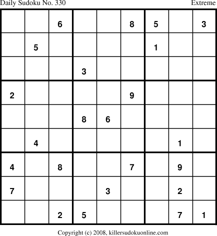 Killer Sudoku for 2/1/2009