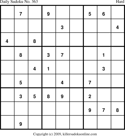 Killer Sudoku for 3/6/2009