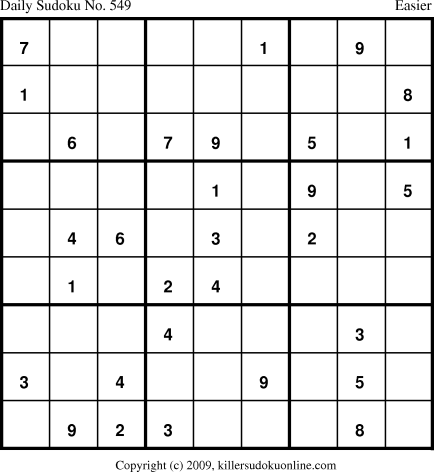 Killer Sudoku for 9/8/2009