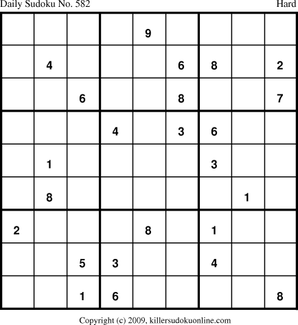 Killer Sudoku for 10/11/2009