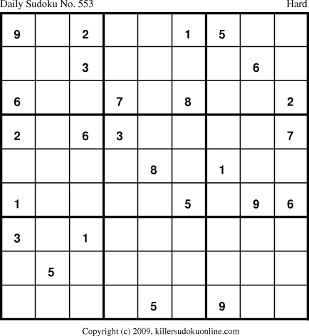 Killer Sudoku for 9/12/2009