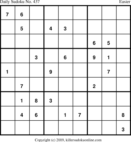 Killer Sudoku for 5/19/2009