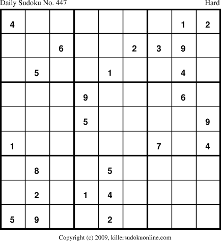Killer Sudoku for 5/29/2009