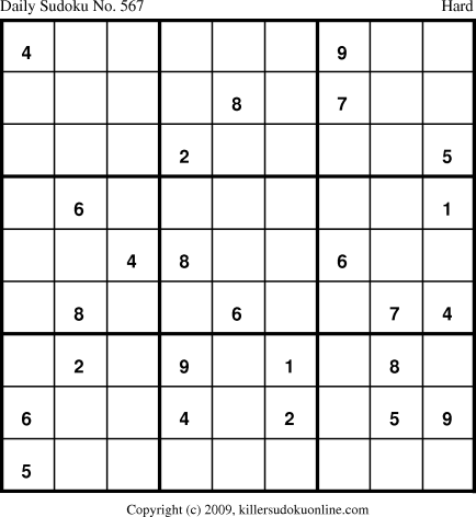 Killer Sudoku for 9/26/2009