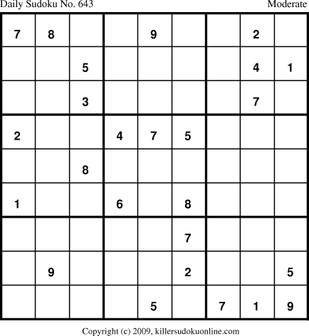Killer Sudoku for 12/6/2009