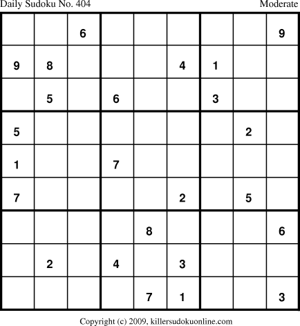 Killer Sudoku for 4/16/2009