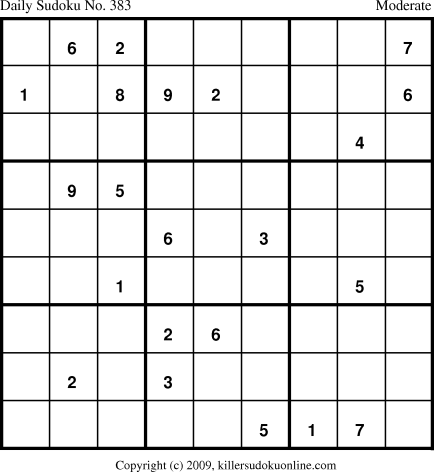 Killer Sudoku for 3/26/2009
