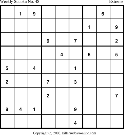 Killer Sudoku for 2/2/2009