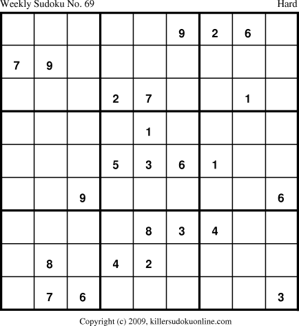 Killer Sudoku for 6/29/2009