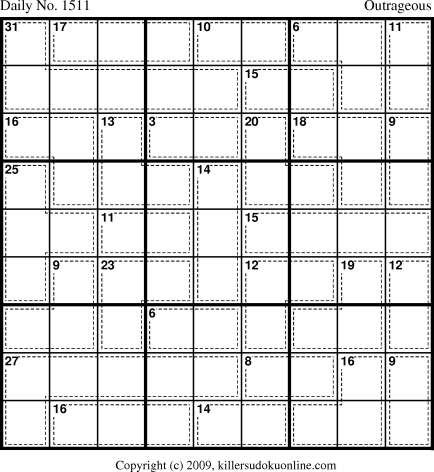 Killer Sudoku for 2/6/2010