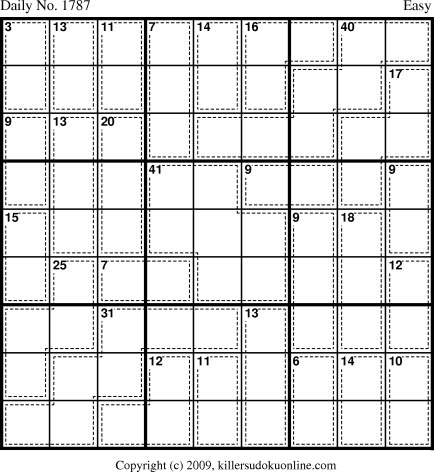 Killer Sudoku for 11/9/2010