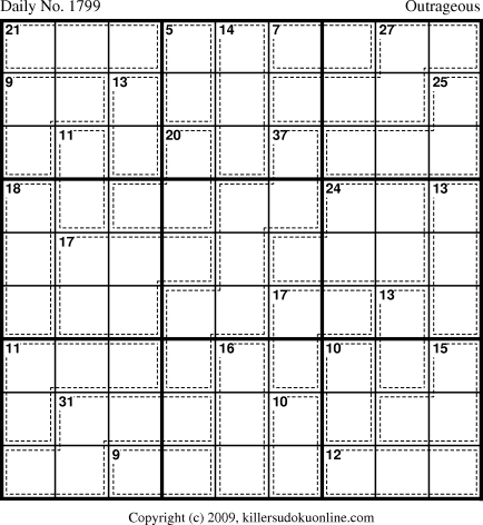 Killer Sudoku for 11/21/2010