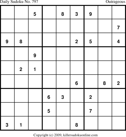 Killer Sudoku for 5/9/2010