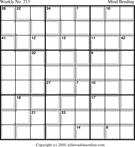 Killer Sudoku for 2/1/2010