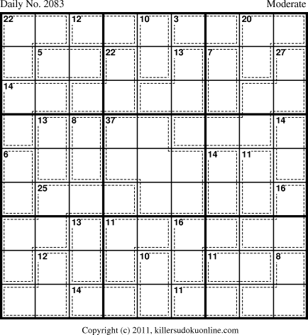 Killer Sudoku for 9/1/2011