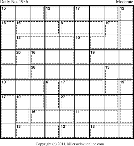 Killer Sudoku for 4/7/2011
