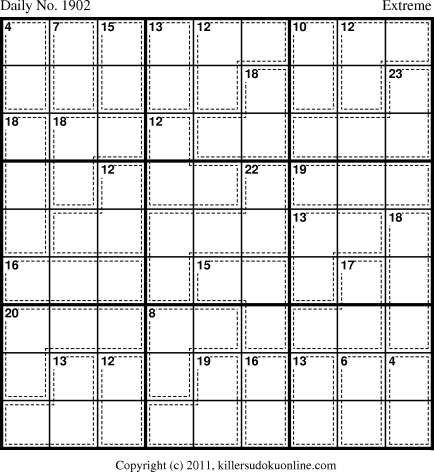 Killer Sudoku for 3/4/2011
