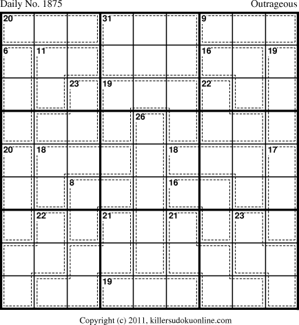 Killer Sudoku for 2/5/2011