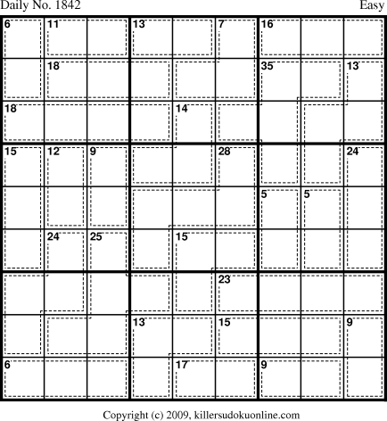 Killer Sudoku for 1/3/2011