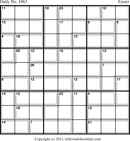 Killer Sudoku for 1/24/2011