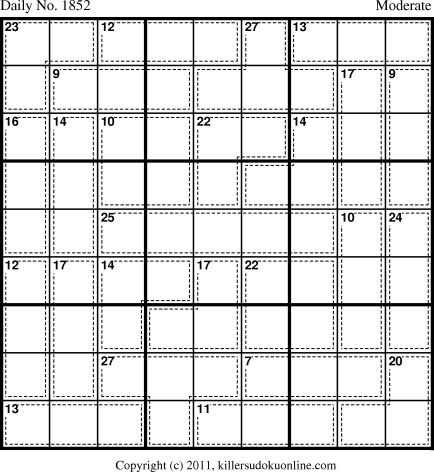 Killer Sudoku for 1/13/2011