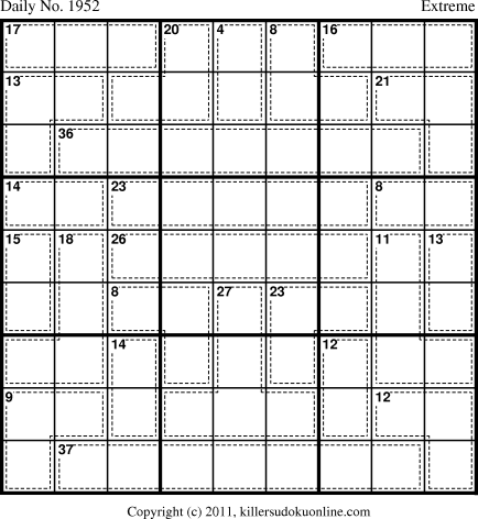 Killer Sudoku for 4/23/2011